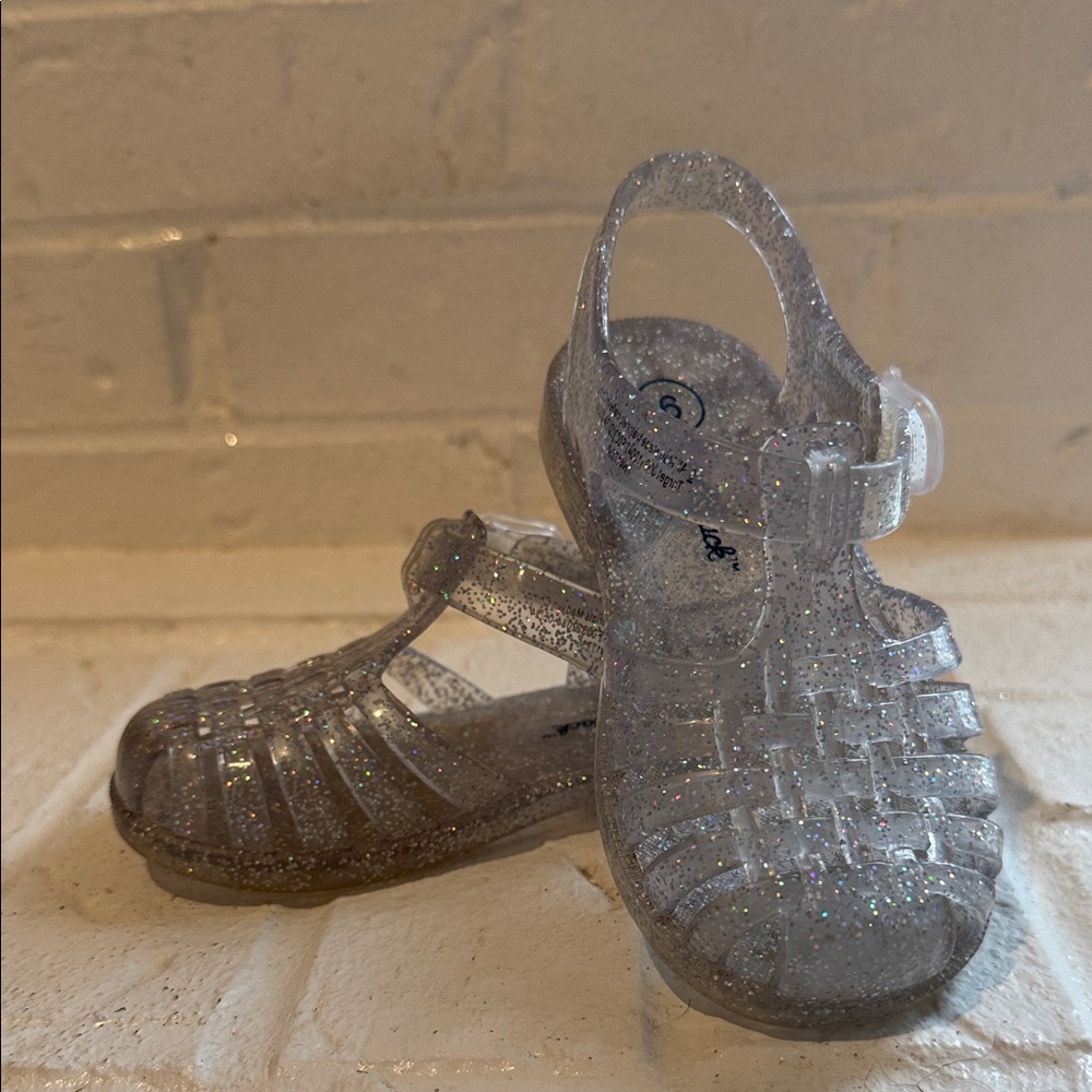 Cat & Jack Sparkly Silver Kids Sandals